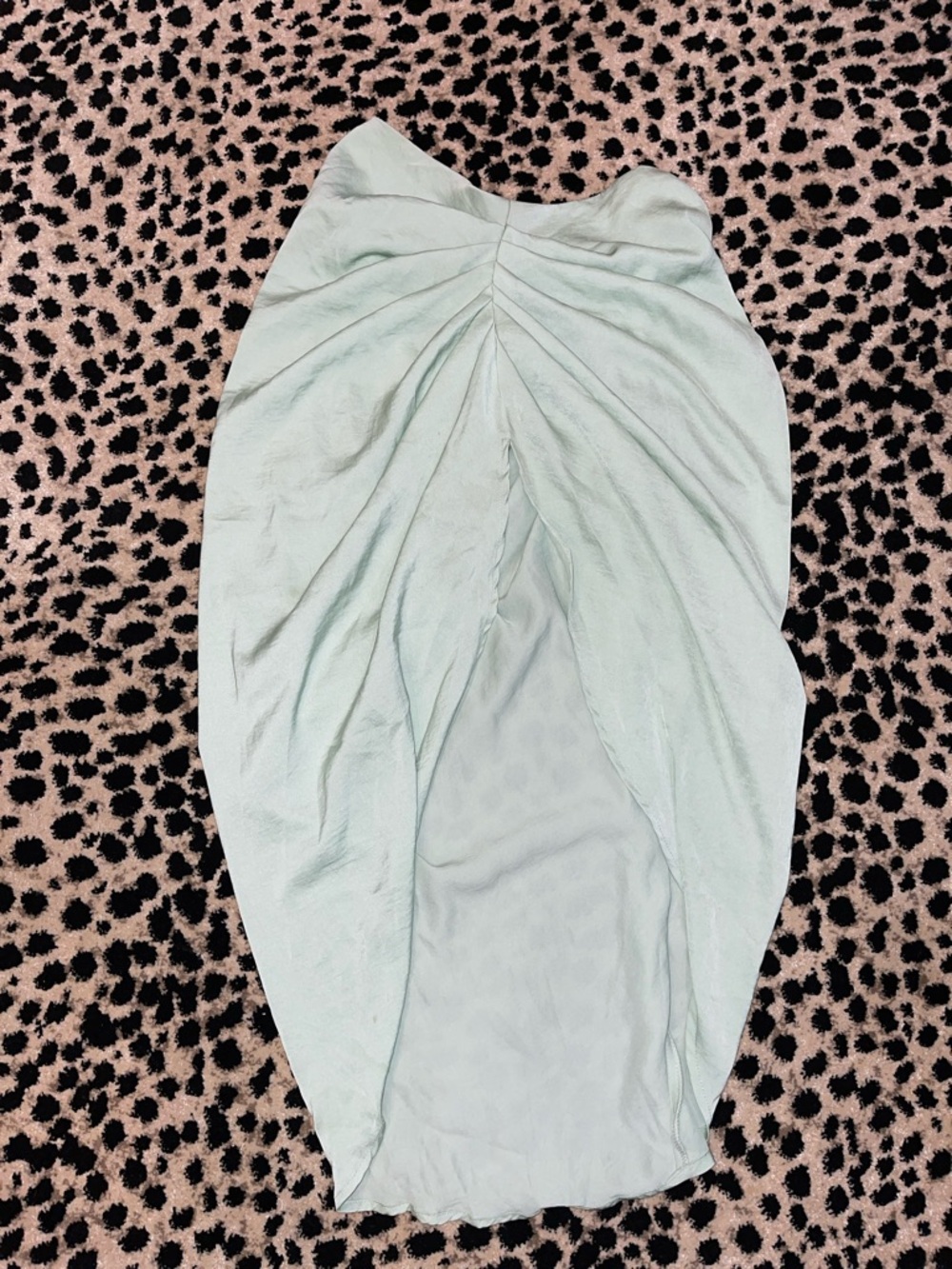 Light Mint Draped Women’s scrunch butt Skirt